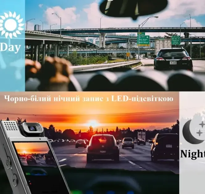 Видеокамера нагрудная Wi-Fi аккумуляторная боди камера с дисплеем 1.3 дюйма регистратор с фиксацией клипсой UKC L9 Коломыя - изображение 7