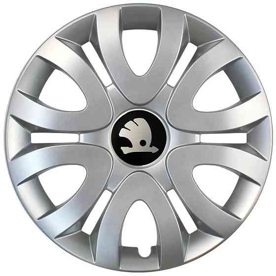 Автомобильные модельные колпаки R15 Skoda 330 4шт, SJS, серебряные Киев