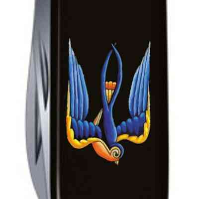 Нож Victorinox Spartan Ukraine 91 мм Чорний Тризуб-Ластівка (1.3603.3_T1230u) Винница