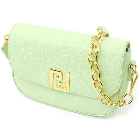 Напівкругла жіноча сумка з екошкіри Vintage sale_15148 Салатовий Київ