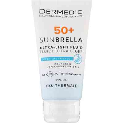 Засіб від засмаги Dermedic Sunbrella Ультралегкий захисний флюїд SPF 50+ Для судинної та гіперактивної шкіри 40 мл (5901643177584) Вінниця