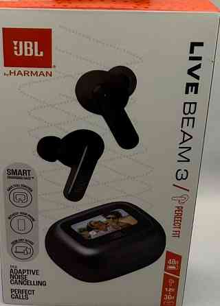 Наушники Bluetooth JBL LiveBeam 3 Black с LED дисплеем ЧЕРНЫЕ НОВЫЕ! Харьков