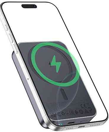 Повербанк HOCO MagSafe 10000 mAh 20W магнітна бездротова зарядка J160A. Харків