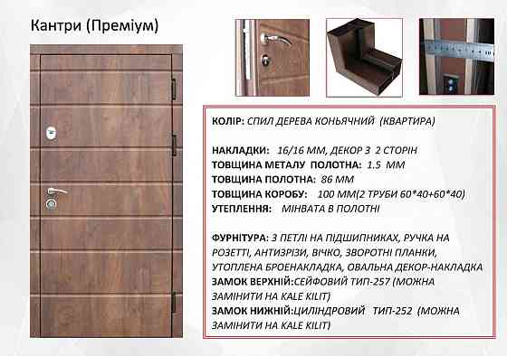 Двери квартирные Redfort, модель Кантри, комплектация Премиум (2 трубы) Киев