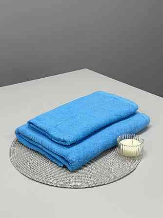 Комплект полотенец однотонных Ideal Textile 50х90см + 70х140см 400 г/м2 (56860932) Блакитний Черновцы