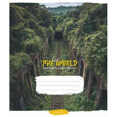 Зошит Школярик Let the world surprise you 60 аркушів клітинка (060-3548K) Вінниця