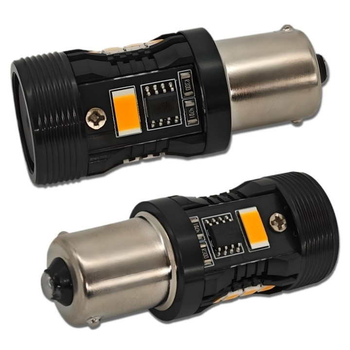 Комплект світлодіодних ламп StarLight LED SL-CB7 CANBUS PY21W BA15S AMBER 12V Харків - фото 6