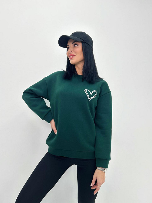 Жіночий світшот вільного крою "Self" Турція оптом | Норма і батал Київ - фото 2