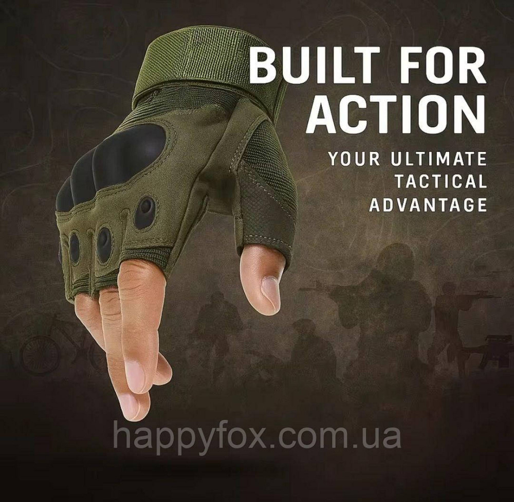Тактичні рукавички без пальців (Half Finger Tactical Gloves) Львів - фото 3