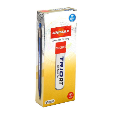 Ручка шариковая Unimax автоматическая Trio RT, синяя (UX-109-02) Винница - изображение 3