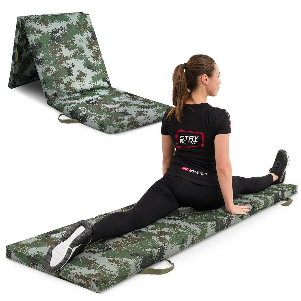 Мат гимнастический Hop-Sport HS-065FM 5см твердый хаки Киев - изображение 7