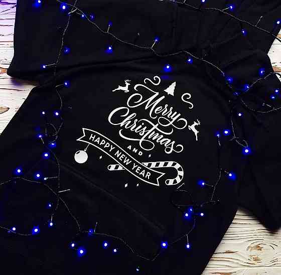 Женский\мужской  худи с  капюшоном .100% хлопок - Merry Christmas Черновцы