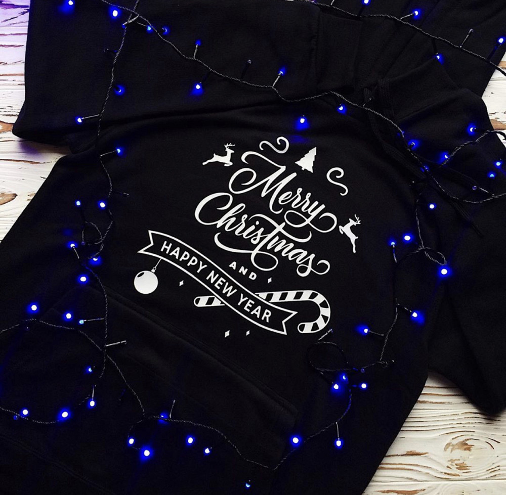 Женский\мужской  худи с  капюшоном .100% хлопок - Merry Christmas Черновцы - изображение 1