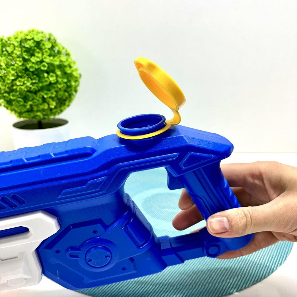 Бластер водяний з помпою 35 см Білий з синім (MR 0505) Чернигов - изображение 6