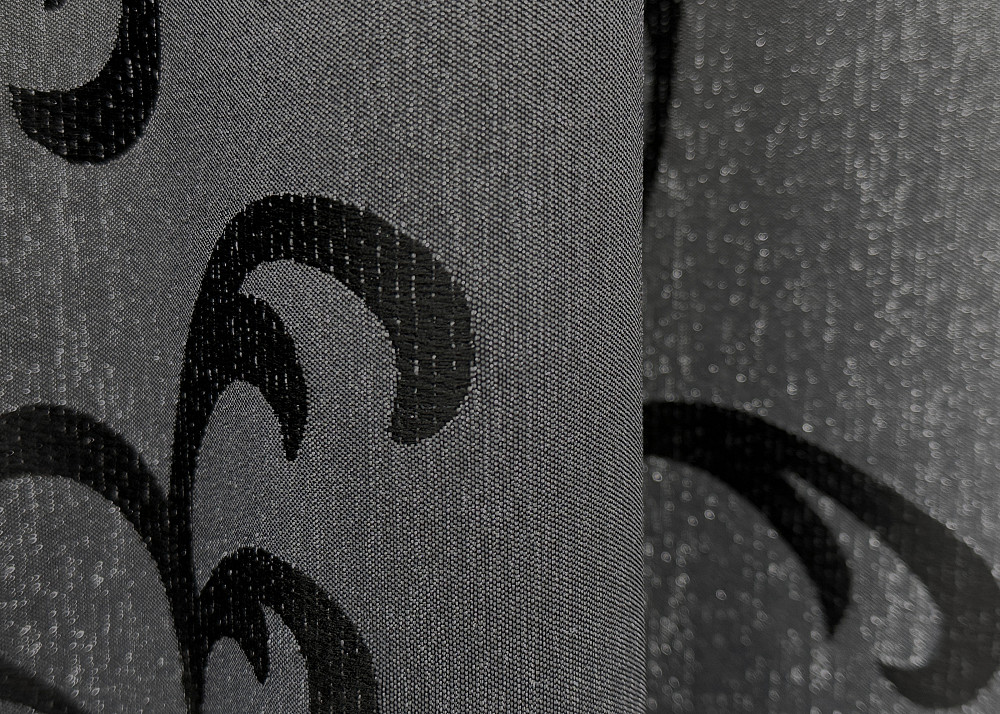 Комплект готовых штор VR-Textil Жаккард Allure № 1619ш Серый с черным 150х270 см 2 шт (33-0486) Киев - изображение 8
