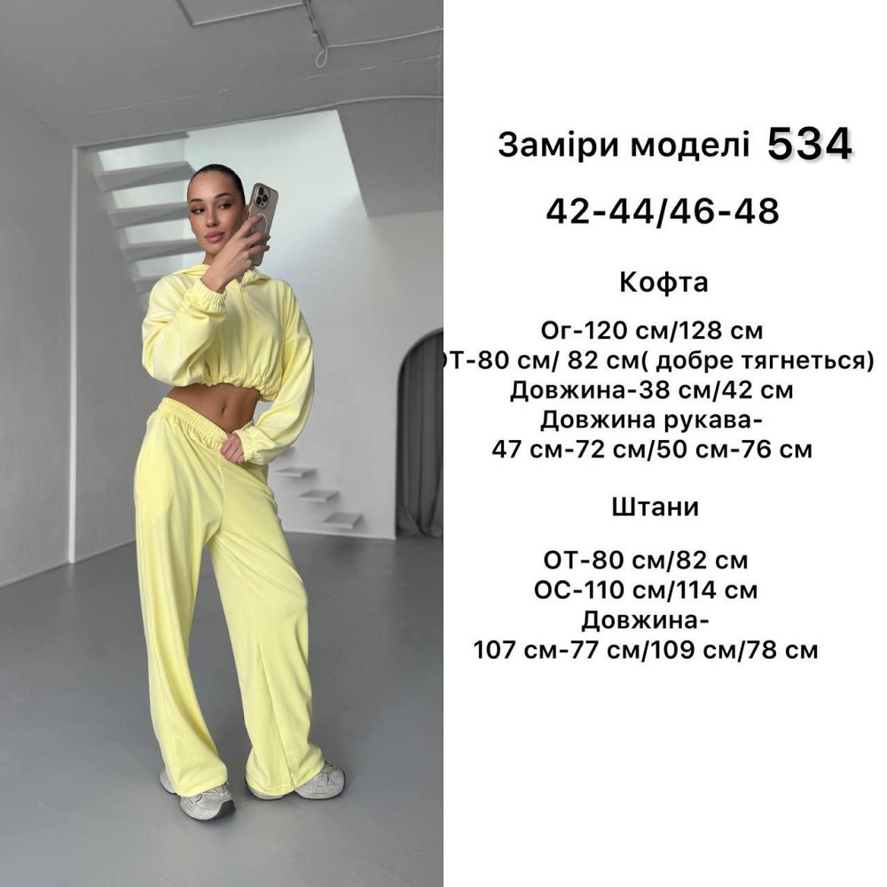 Женский велюровый костюм двойка: худи на молнии и штаны. Розовый, 46/48 Одесса - изображение 2