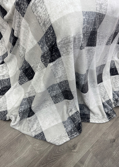 Плед-покривало Decorator WellSoft BLUERRED CELL 200х220 см Світло-сірий з сірим (87-183) Київ - фото 8