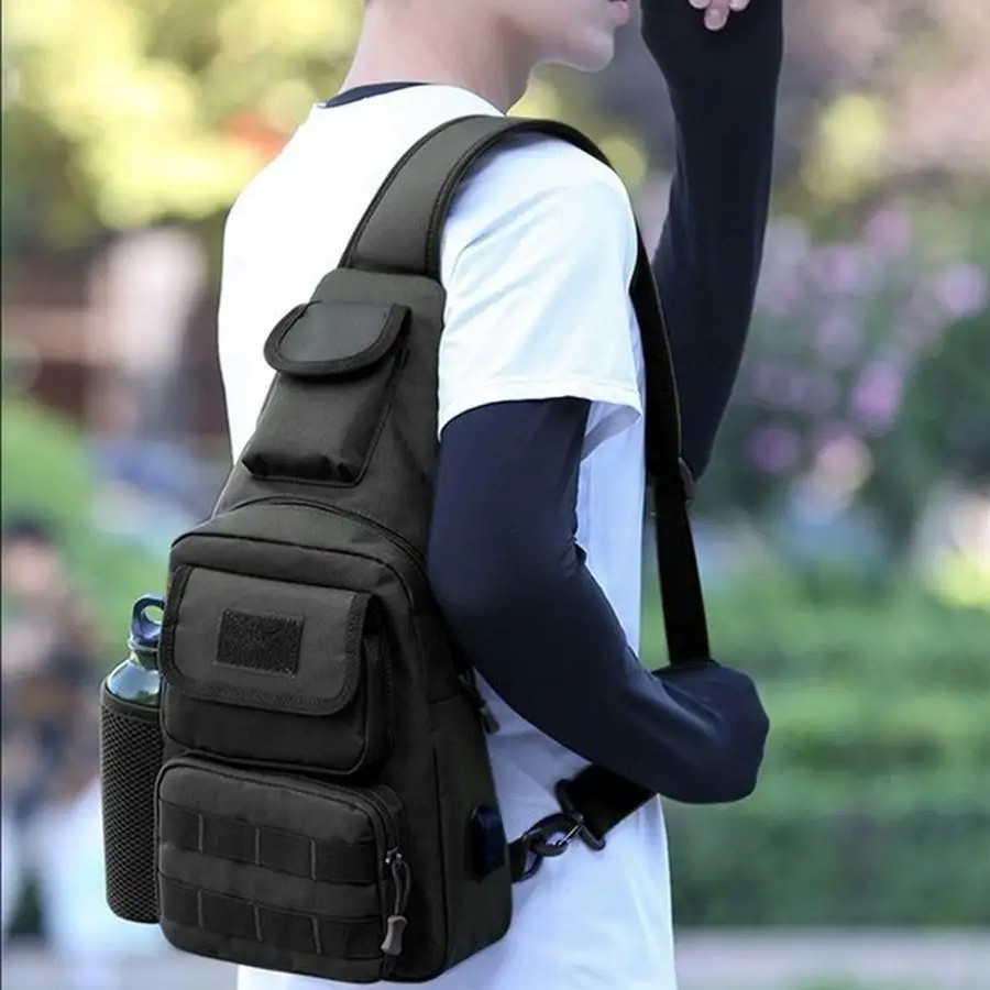 Сумка кобура наплічна, Сумка слінг для чоловіків Чоловіча крос-боді сasual KG-64 Львів - фото 14