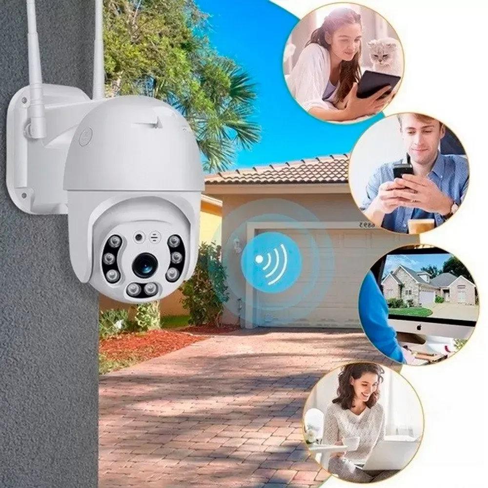 Уличная IP-камера слежения IP66 поворотная wifi камера внешнего видеонаблюдения с удаленным доступом Коломия - фото 1