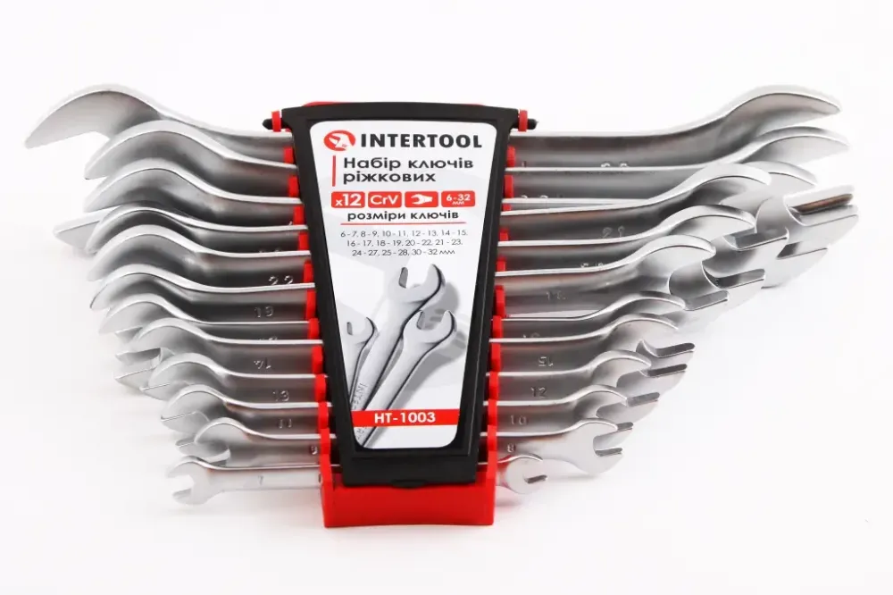 Набір ключів для ріжкових 12 їд. Intertool (6-32м) Вінниця - фото 1