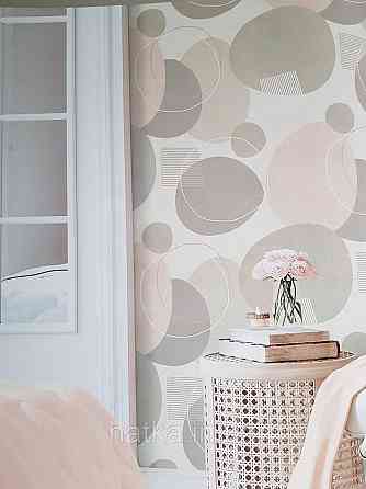 Шпалери вінілові на флізелін AS creation Geo Effect 0.53х10 дитячі геометрія 3д бежеві рожеві сірі 38595-2 Київ