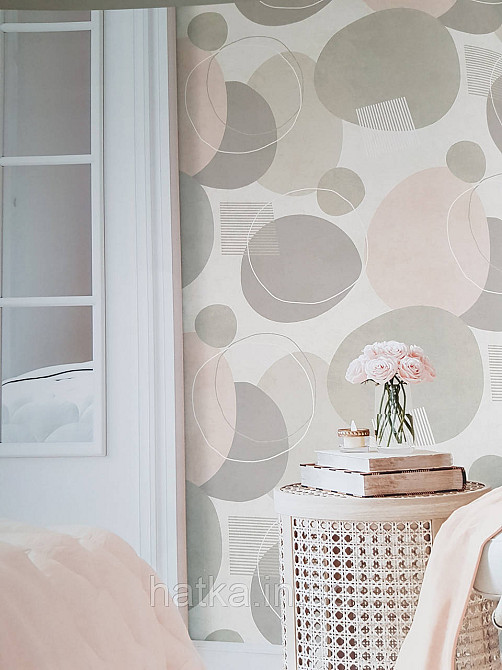 Обои виниловые на флизелине AS creation Geo Effect 0.53х10 детские геометрия 3д бежевые розовые серые 38595-2 Киев - изображение 1