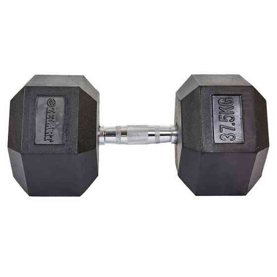 Гантель 37.5 кг цільна шестигранна гексагональна Zelart Київ