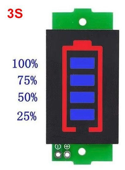 DC-індикатор заряду Li-ion 3S 12.6V синій Полтава - фото 1
