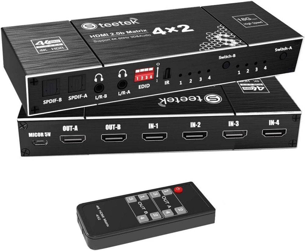 KVM перемикач Steetek HDMI Matrix 4X2 Луцк - изображение 1