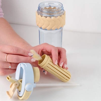 Пляшка для води Kite 900 мл бежево-блакитний (K25-1231-1) Вінниця - фото 6