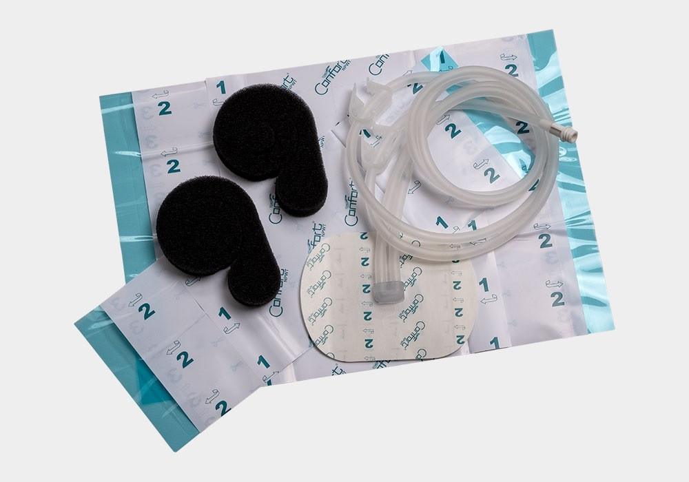 Комплект для вакуумної тepaпiї ран спiральний середнiй з iнстиляцiею. В парі з картриджем. Дніпро - фото 4