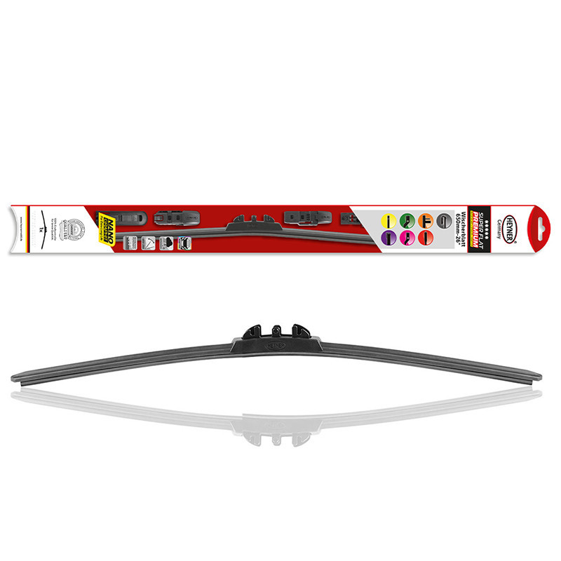 Щітка склоочисника (двірник) безкаркасна (усі адапетри) "Super Flat Premium" 650мм Heyner, 286000 Київ - фото 1