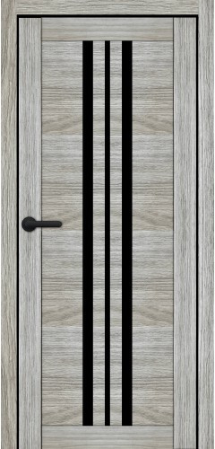 Двері міжкімнатні Порталіно PL-07 санома гріджо чорне скло Київ - фото 1