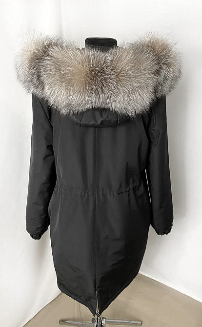 Парка жіноча з хутром блюфрост Чорний р 42 95см Харків - фото 4