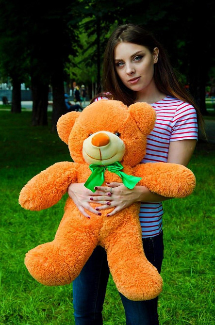 Плюшевий ведмедик М'яка іграшка Рафаель 80 см Карамельний Тернопіль - фото 3