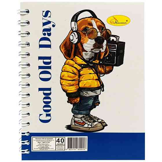 Блокнот А6 АП-1710, 40 аркушів, пружина збоку Вид 3 Вінниця