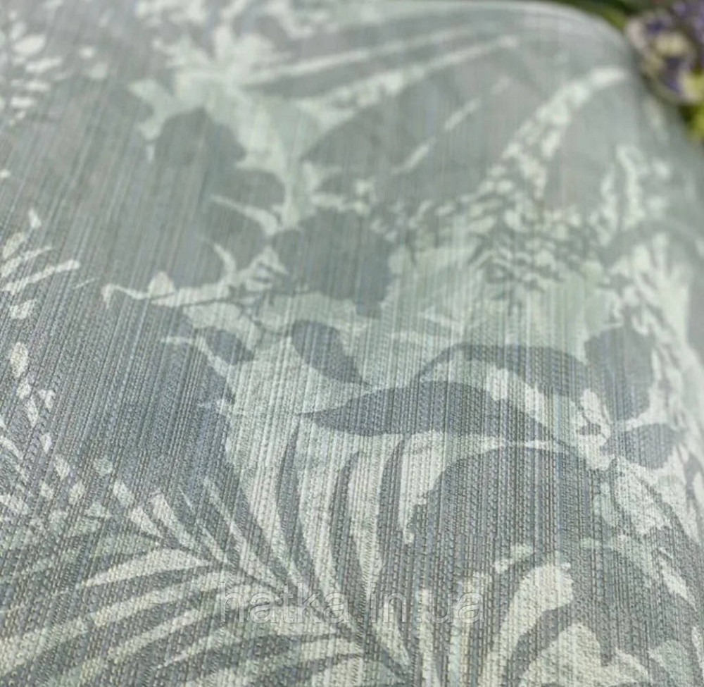 Шпалери вінілові на флізелін Sirpi Alta gamma Sempre 3 листки зелені пальми на салатово золотистому 3д Київ - фото 1