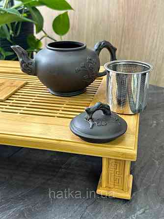 Чайник заварювальний ісинська глина 700 мл "Мальва" темний Т2570-1 Київ