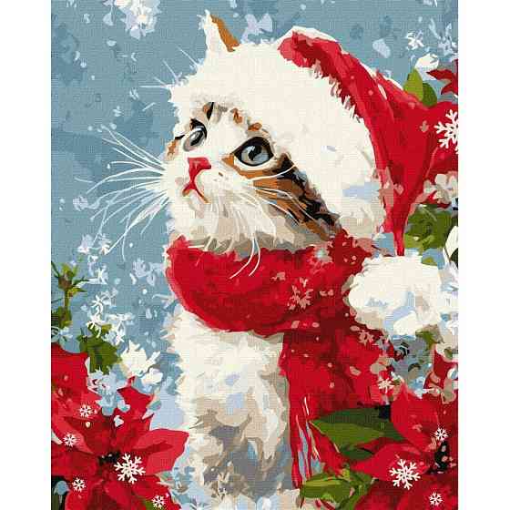 Картина за номерами "Кіт у снігу" ©art_selena_ua KHO6851, 40х50 см Вінниця