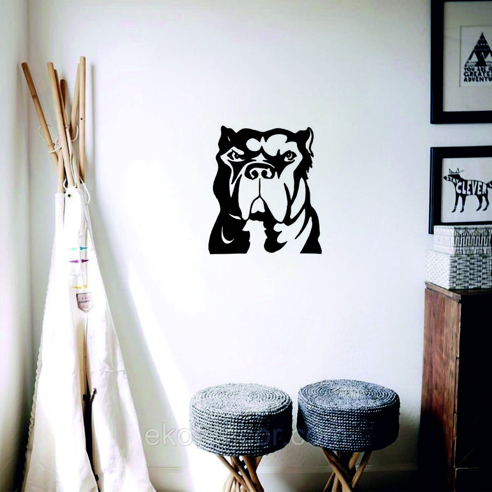 Декоративное настенное Панно «Кане-корсо», Декор на стену 90*79 см., Черный Киев - изображение 2