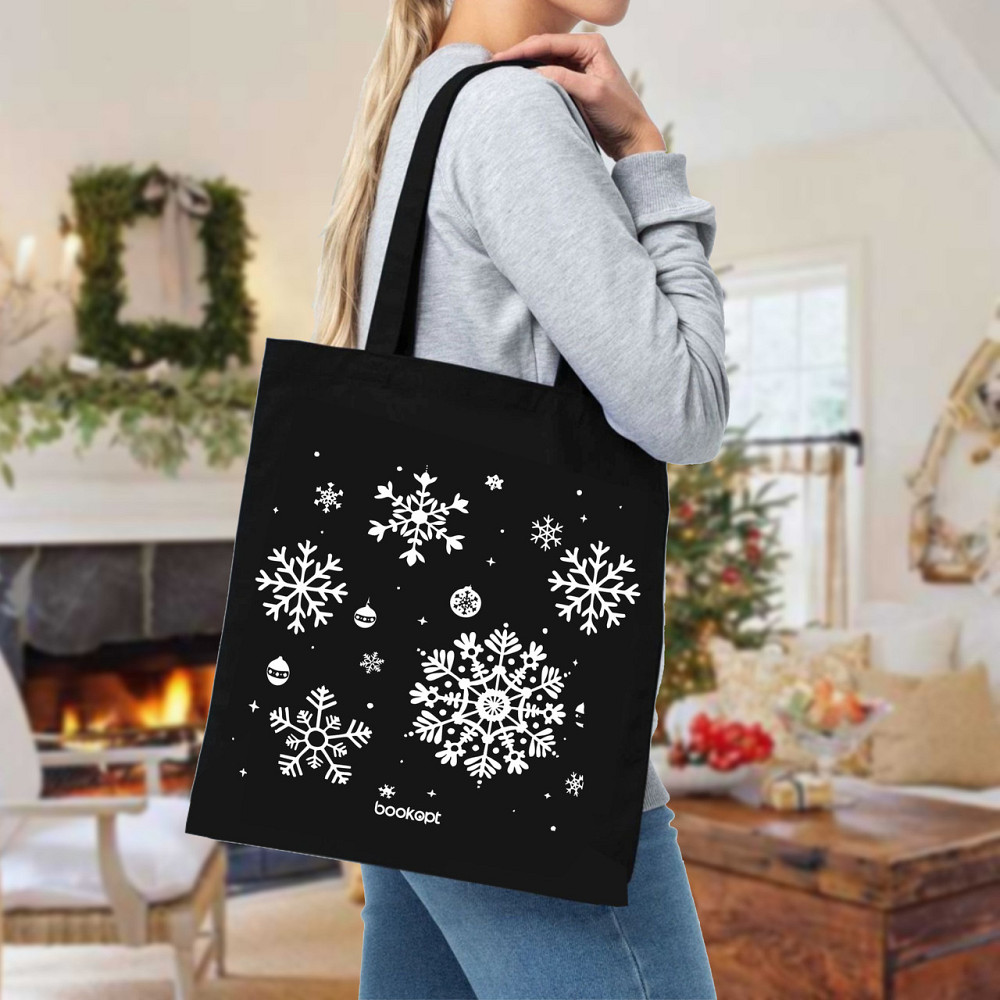 Екошопер BookOpt BK4041 Сніжинки чорний Луцк - изображение 10