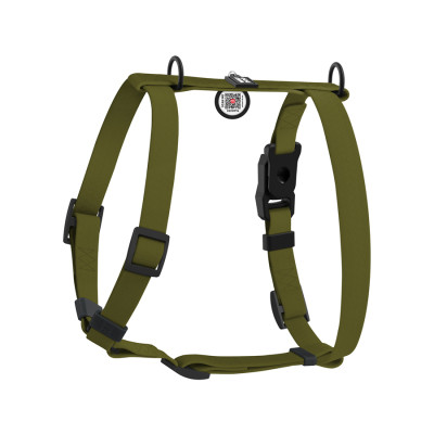 Шлей для собак WAUDOG Magnet анатомическая Н-образная с QR-паспортом, магнитная пряжка-фастекс S хаки (262231) Винница - изображение 1