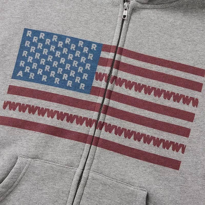 Жіноче утеплене оверсайз худі на блискавці з прапором тринитка на флісі Одеса - фото 2