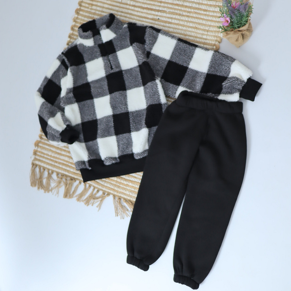 Детский теплый костюм толстовка тедди + черные брюки Каменец-Подольский - изображение 2