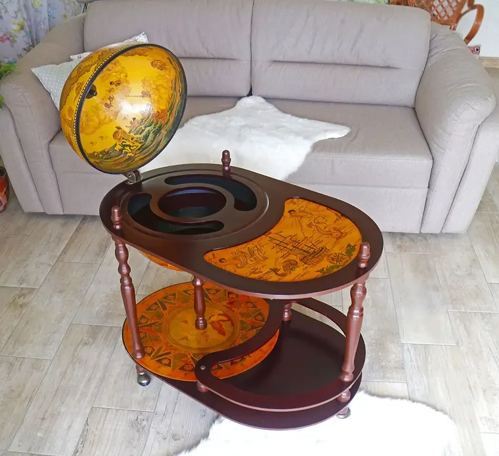 Глобус бар со столиком Старинные карты коричневый сфера 42 см Гранд Презент mastersem Киев - изображение 2