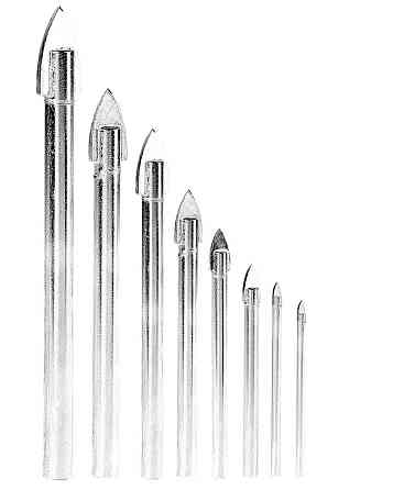 GRANITE Набір свердел-піка для скла та кераміки GRANITE 8 шт 4х60/5х65/6х68-2 шт/8х70-2 шт/10х8 Коломия