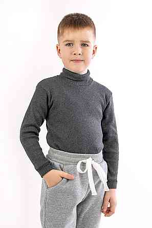 Водолазка детская, подростковая, темно-серая, хлопок, топ Крохатушка одяг 116 Киев