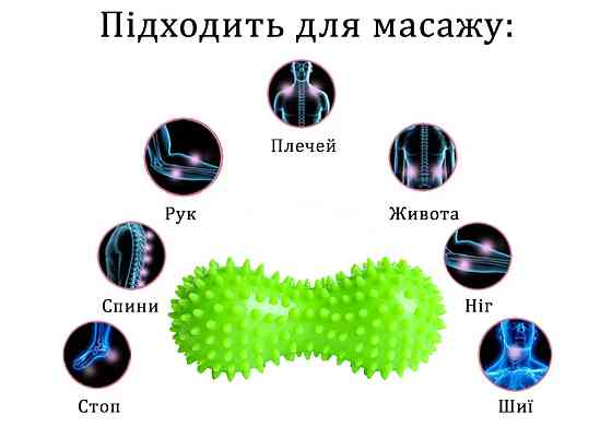 EasyFit Масажний м'ячик EasyFit Goober з шипами зелений Київ