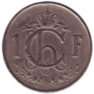 Монета 1 франк. 1953 рік, Люксембург. (АЗ) Полтава - фото 1