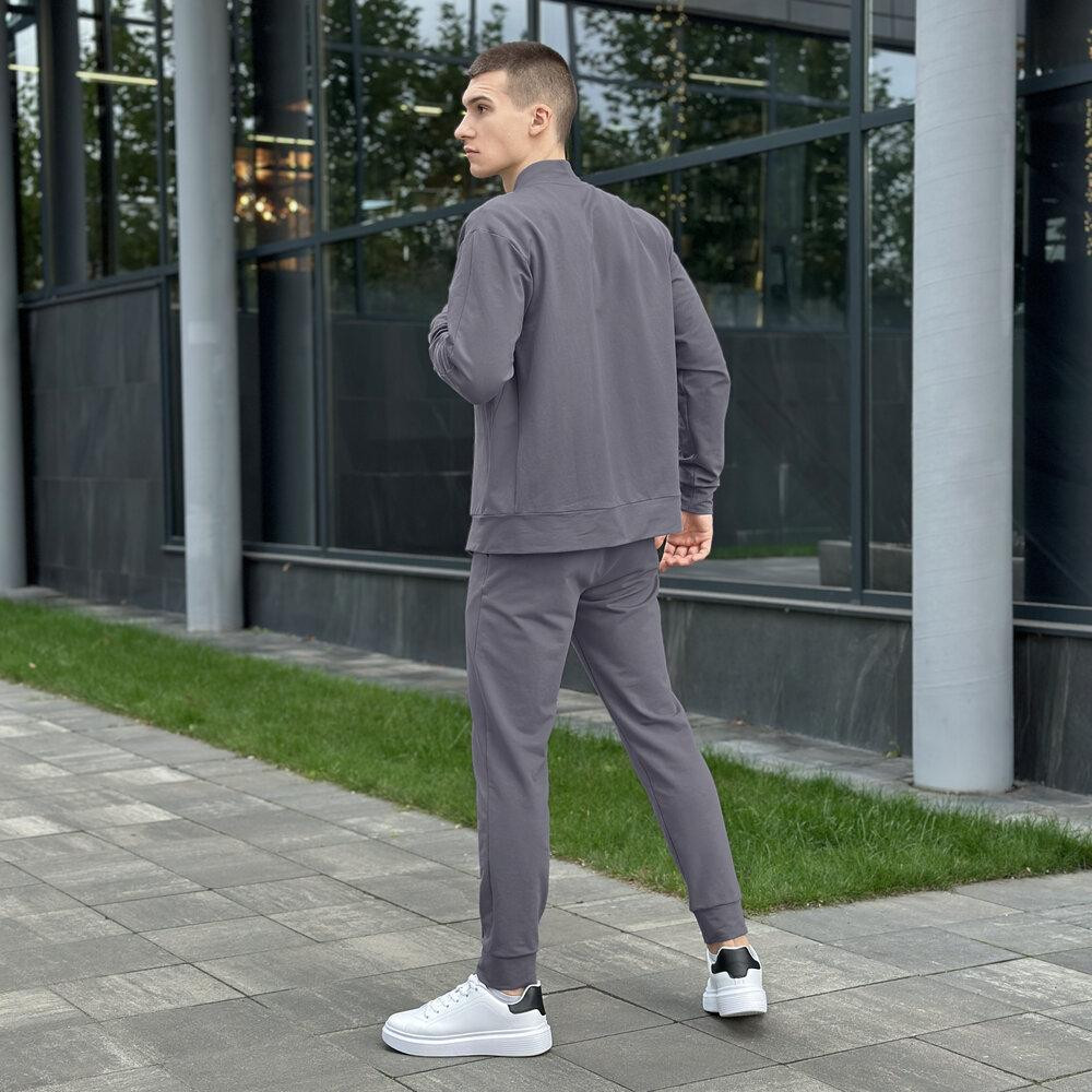Темно-сірий спортивний костюм для чоловіків. Комплект штани і кофта сірий Pobedov Alpha Київ - фото 5